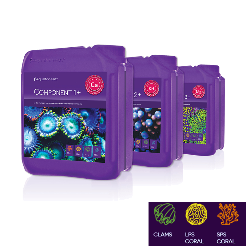 balling integratore Ca Mg acquario marino aquaforest component 1+2+3+ 5 L cad