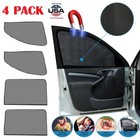 4Pcs Magnetic Car Window Sun Shade Cover Mesh Shield UV Protection Accessories