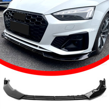 For 2021-2024 Audi A5 S5 S-line Painted Black Front Bumper Spoiler Splitter Lip