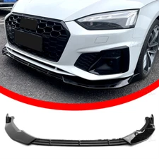 For 2021-2024 Audi A5 S5 S-Line Painted Black Front Bumper Spoiler Splitter Lip
