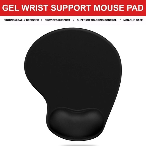 Mouse Mat Gaming Anti-Slip Large Pad PC, Computer Foam Black Wrist Support UK - Picture 8 of 12