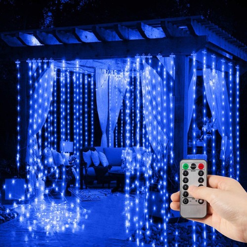 300 LED Curtain Lights String 3m*3m USB Powered Waterproof Twinkle Wall Lights - Picture 4 of 22