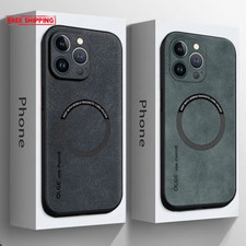 For Magsafe Luxury Leather Shockproof Phone Cases for Iphone 16 15 14 13 12 11 P