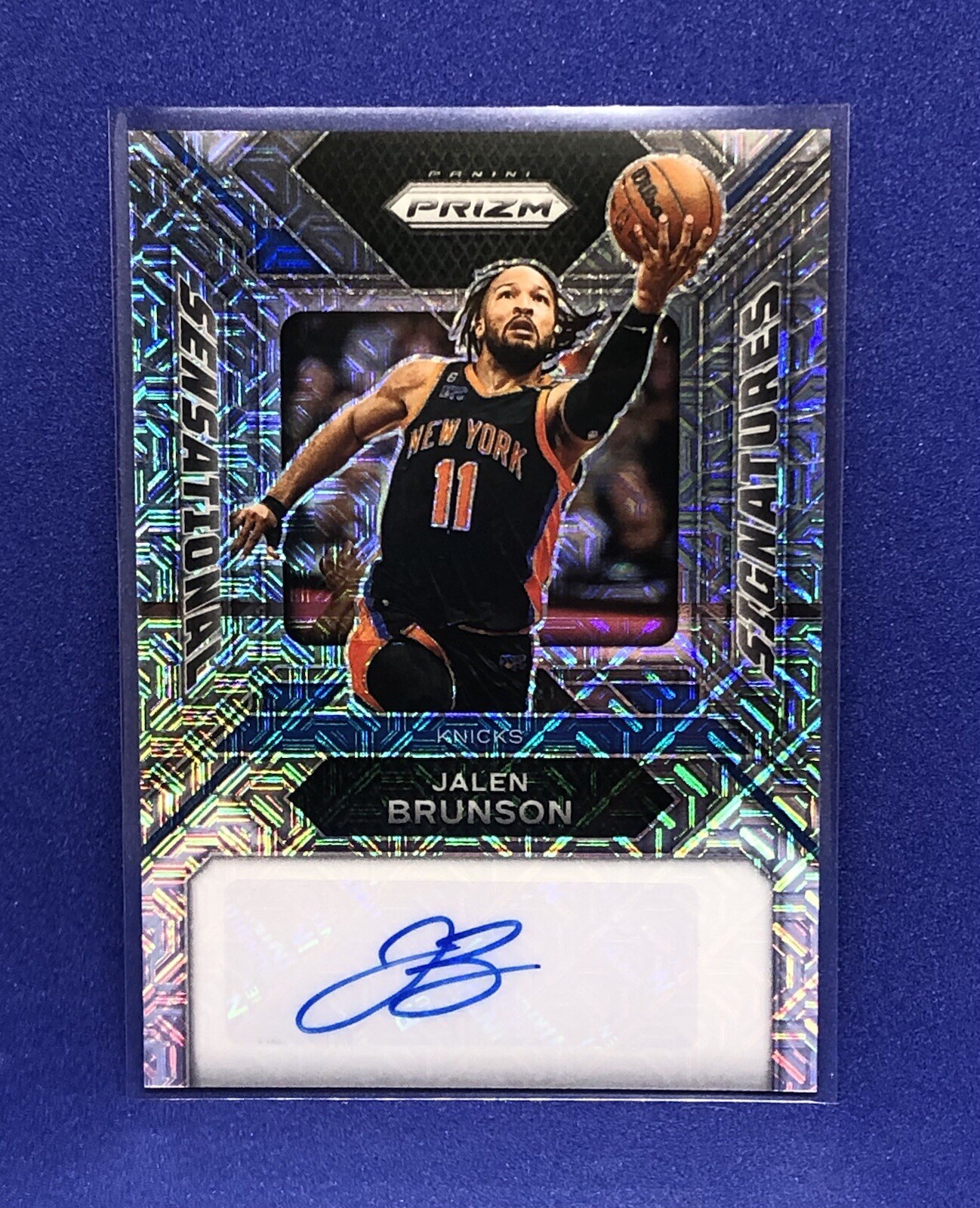 Jalen Brunson 2023 Prizm #SS-JB Sensational Signatures - Mojo /25 