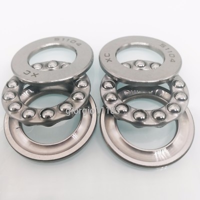 US Stock 2pcs 20 x 35 x 10mm 51104 Single Direction Thrust Axial Ball Bearings