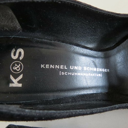 Kennel und Schmenger black suede peep hole heeled shoes size 6 - 第 4/6 張圖片