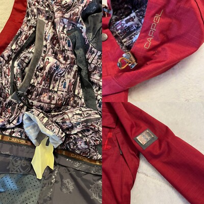 CAPP3L RIDE スノーボードジャケット Ｌ Capp3L by Ride Snowboards Unisex XS Hooded Full Zip Burgundy