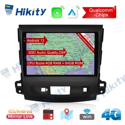 Qualcomm 8 Kern 4+64G Android Autoradio GPS For Mitsubishi Outlander 2006-2012