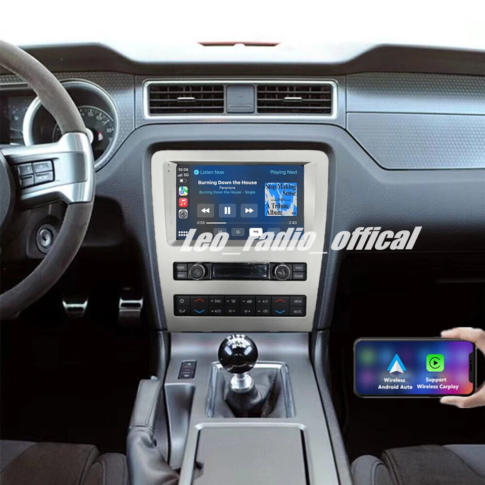 For 2010-2014 Ford Mustang Car Stereo Radio GPS Navi WIFI  9" Android 13 Carplay Foto 4 de 4