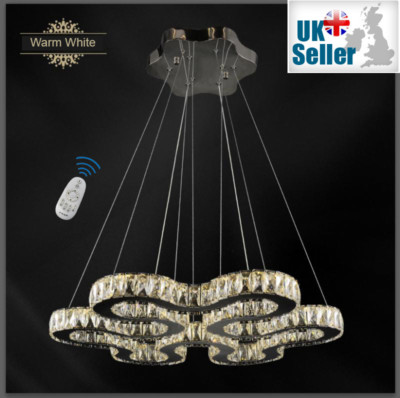 Original K9 Kristall Chanelier 42W LED Anhängige Deckenlampe 3 Farbe + Remote