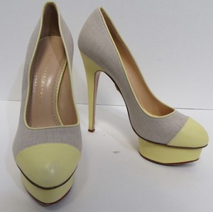 yellow platform heel
