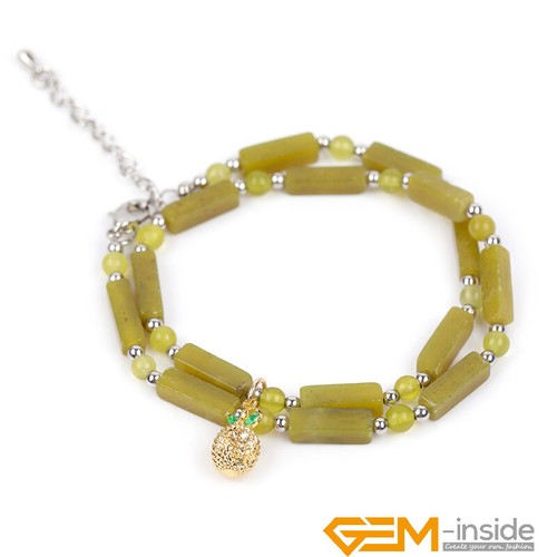 Assorted Natural Gemstones Charms Beaded Bracelet Fashion Jewelry Women Gift 7" - Picture 44 of 75