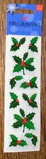 RARE Mrs Grossman’s Holiday Holly Berries Berry Christmas Scrapbook Stickers