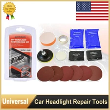Car Headlight Restoration Fluid Repair Kit Plastic Light Polishing Cleaner Auto