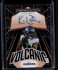 2023 Panini Obsidian K.J. Osborn Volcanic Signatures Electric Etch Orange #/49