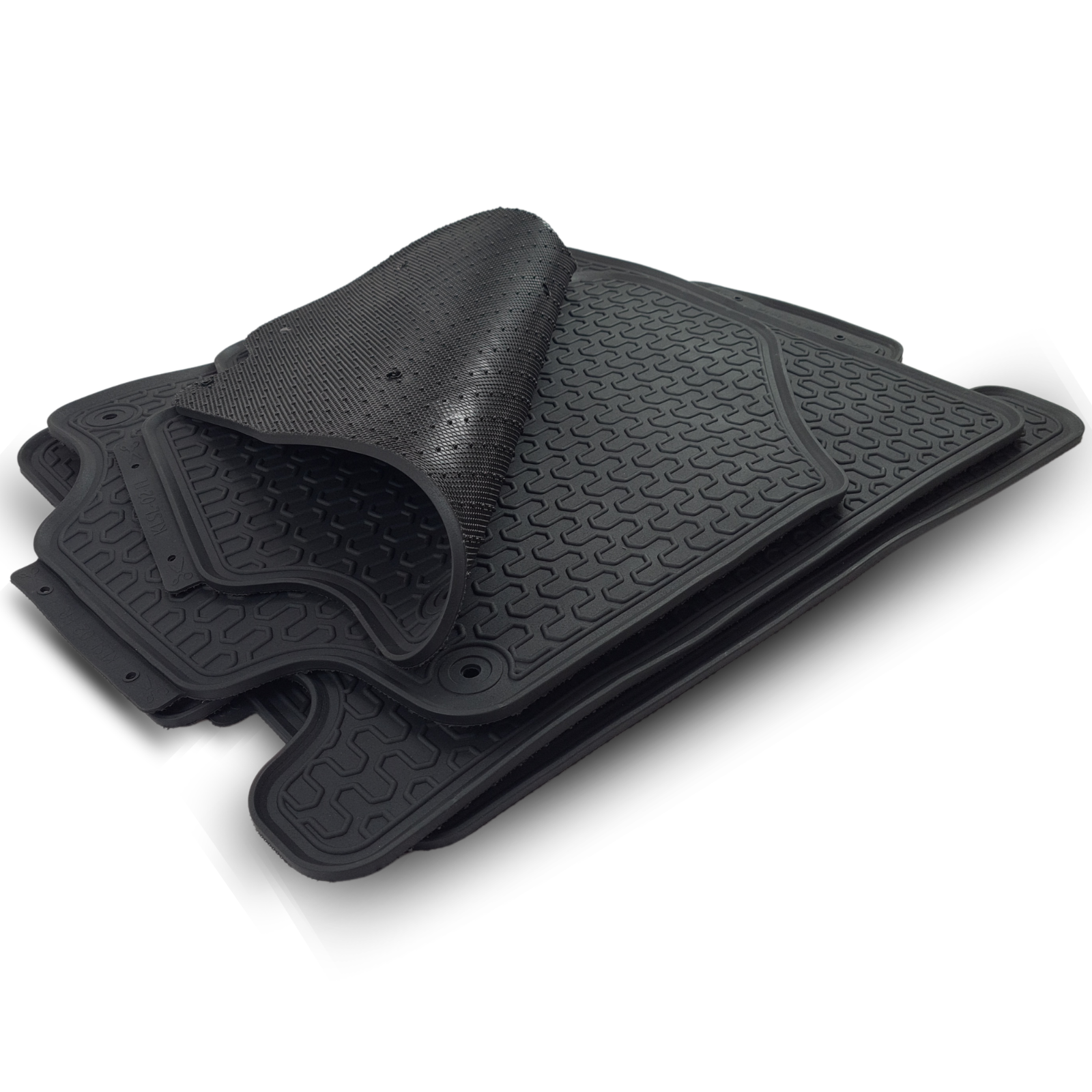 Floor mats for CHRYSLER PACIFICA 20172024 All Weather Rubber Set Black