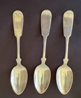 3 Sterling Silver Spoon Fiddle  Monogrammed Wallace Spoons 104 grams
