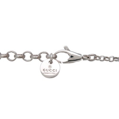GUCCI Interlocking G Arabesque Chain Necklace SV925 Silver