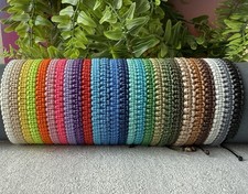 Waterproof Macrame Bracelet Made ToSize Adjustable Stackable Boho Surf Wristband