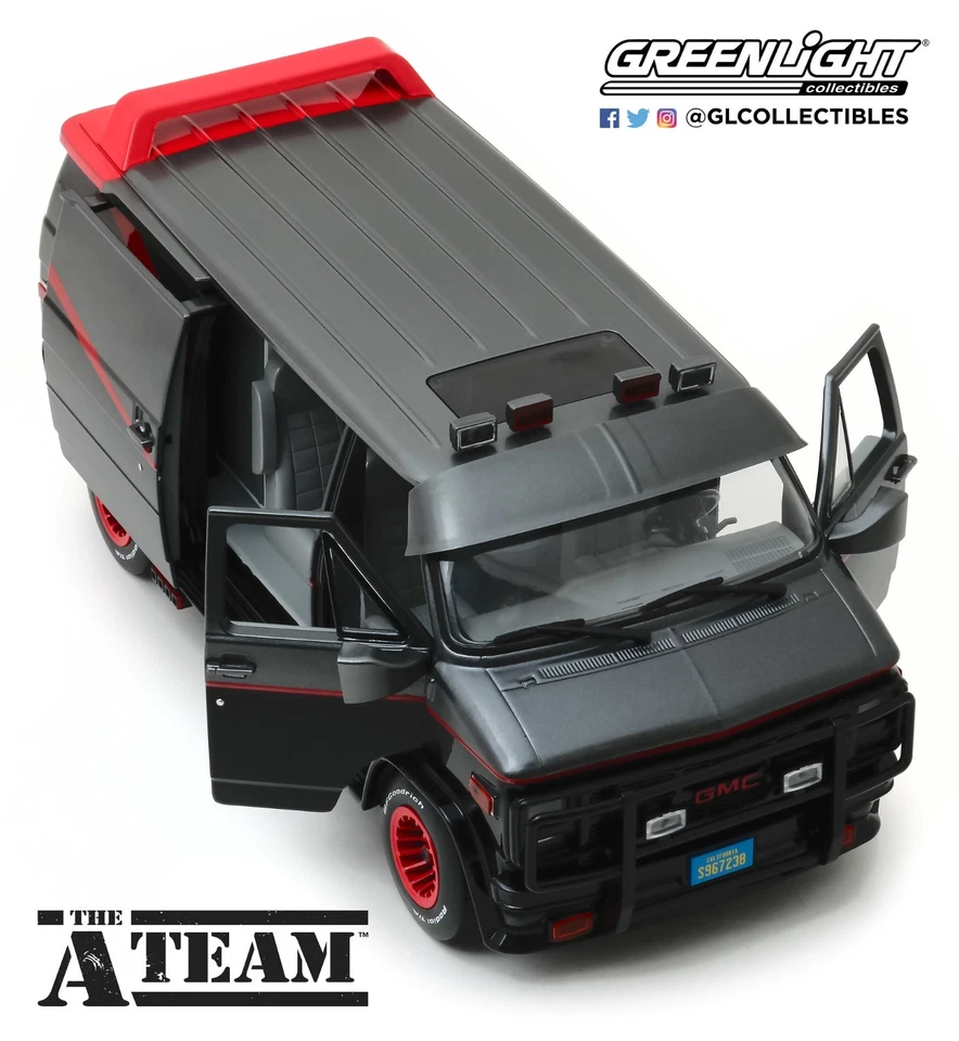 GREENLIGHT A-TEAM VAN GMC VANDURA 1983 - CHEVROLET - 13521 - SMITH - BARRACUS 18 - Bild 3 von 4