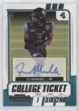 2021 Panini Contenders Draft Picks College Ticket CJ Marable #320 Auto 03rx