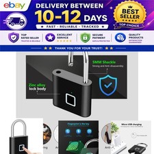 KERUI Fingerprint Smart Padlock Keyless USB Rechargeable Waterproof
