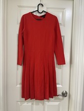 j crew women orange red dress size 2