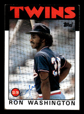 Ron Washington Twins 1986 Topps Autograph Auto #513 SIGNED w/COA