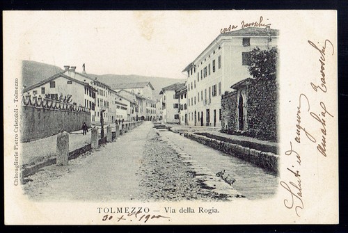TOLMEZZO (Udine). CARNIA. Via della Roggia. Vg. c/fr. 1900.