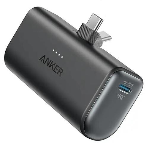 Anker A1653 Nano Power Bank 5000mAh USB-C Integrato - Nero Opaco