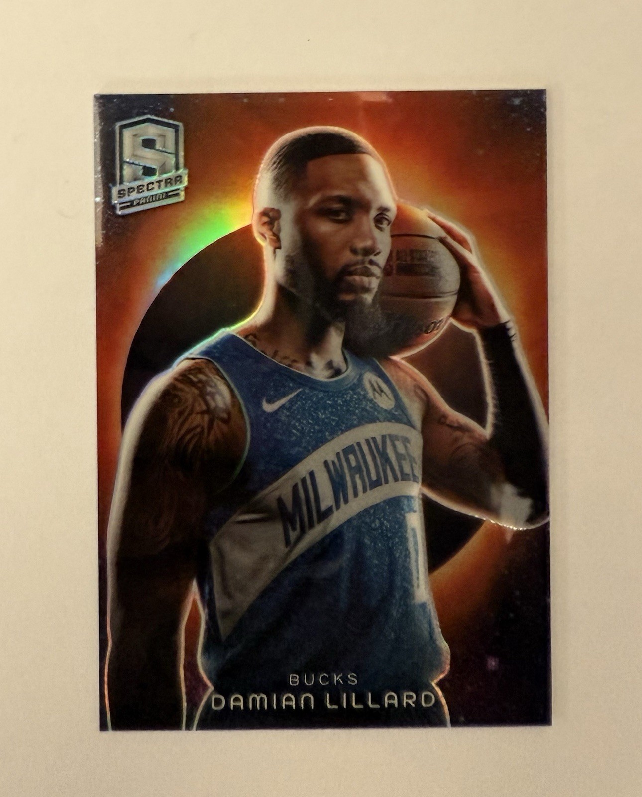 2023-24 Panini Spectra Damian Lillard Solar Eclipse Case Hit SSP Bucks #1