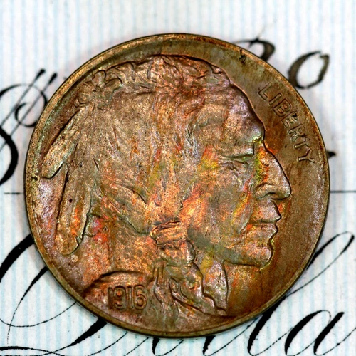 * 1916-D * SOLID+ GEM BU MS BUFFALO NICKEL * FROM ORIGINAL COLLECTION