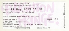 Herbie Flowers & Beach Without Sand 5/19/19 Brighton UK Rare Ticket Stub!