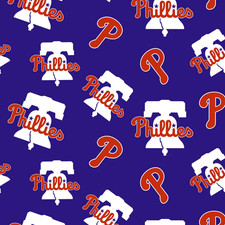 MLB - Philadelphia Phillies Fabric - 18" x 58" -