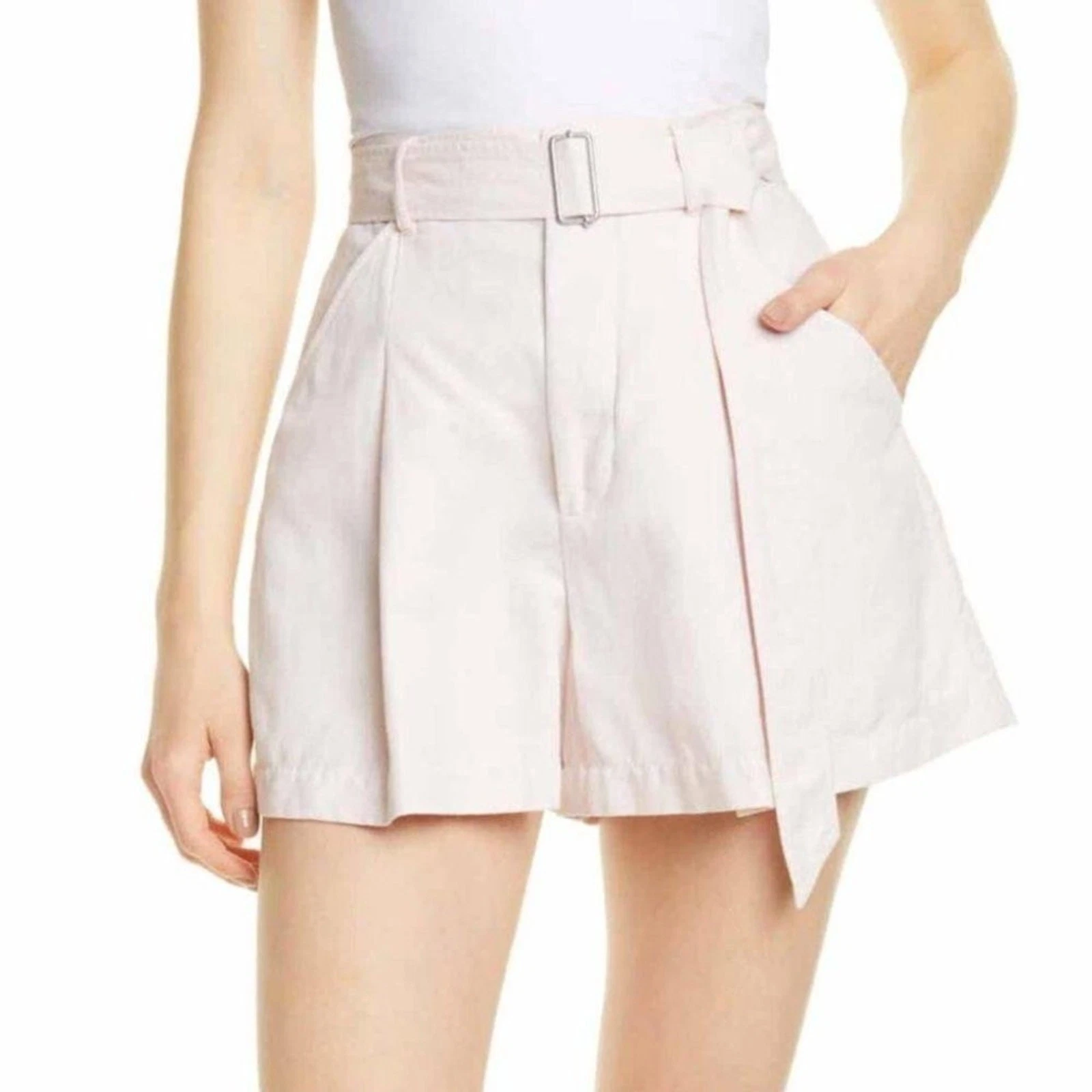 Le Vie Rebecca Taylor Pink Linen Shorts NWT SZ 30