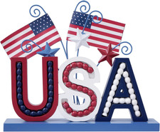4Th of July Decorations Patriotic Decor Wooden Memorial Day Decorations Red Whit