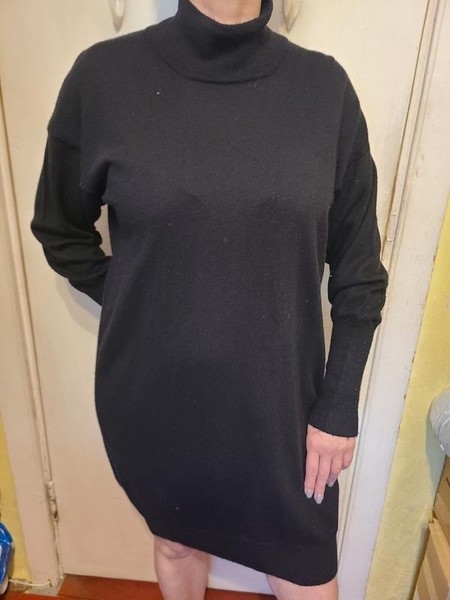 Women Dondup Dress Black Wool 42 / XL / 50