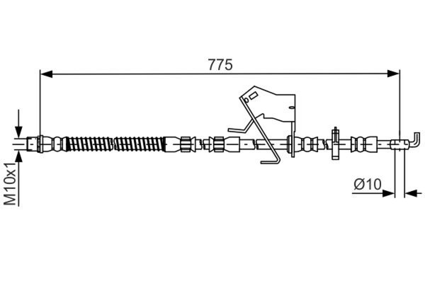 Bremsschlauch Vorderachse Links FüR CitroËN Peugeot C5 III Break C6 407 Coupe-image