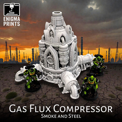 Gas Flussmittel Kompressor - 28mm 3D gedruckt Gothic Sci-Fi Tabletop Wargaming Gelände