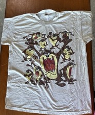 90s Vintage Men  s Taz AOP Warner Brother Size Large Tasmanian Devil Poses