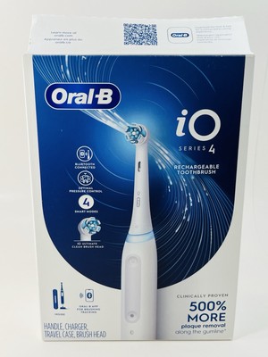 Oral-B iO Series 4 Electric Toothbrush White w/ 1 Brush Head Open Box
