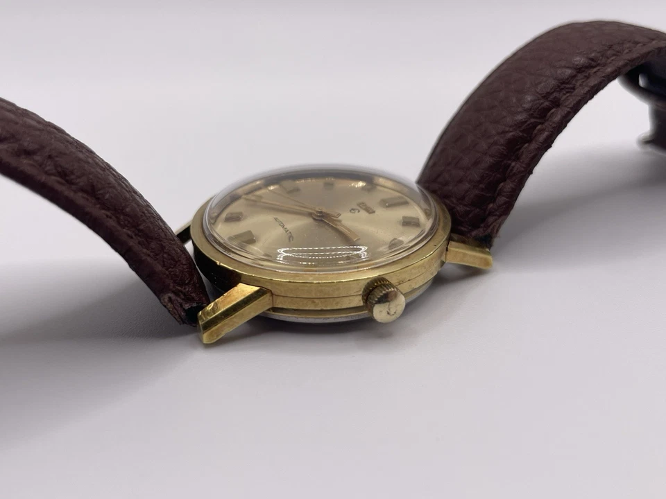 Vintage Elgin Automatic Dress Watch Swiss Made Gold Tone - Image 2 of 4
