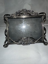 Vintage Decorative Metal Picture Frame Rose Floral Design