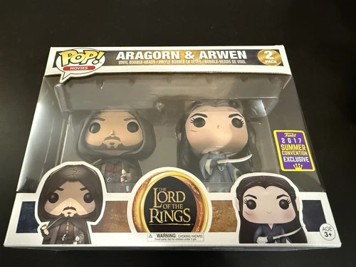 Funko Pop Vinyl Aragorn & Arwen 2 Pack 2017 Summer Convention -Lord Of The Rings
