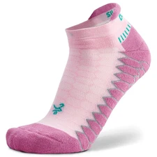 Balega Silver No Show Socks, Super Pink