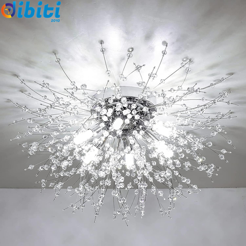 Lampade a Sospensione Camera Da Letto, Cromo Lampadario Moderno, Plafoniera Soff - Foto 12 di 12