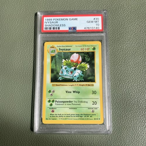 Ivysaur (Shadowless) graded PSA 10 for sale on eBay