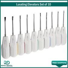 10 PCS White Dental Root Elevators Oral Surgery PDL Luxating Tooth loosening