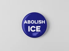 Abolish ICE Button 1.25" Button Pin Anti Trump Deportation Protest Political