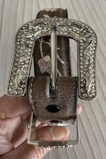 Angel Ranch D130003006 Girls Grey Floral Belt 22  